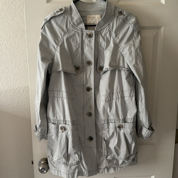 Free People utility cargo jacket full-zip button front size xs - Picture 2 of 14